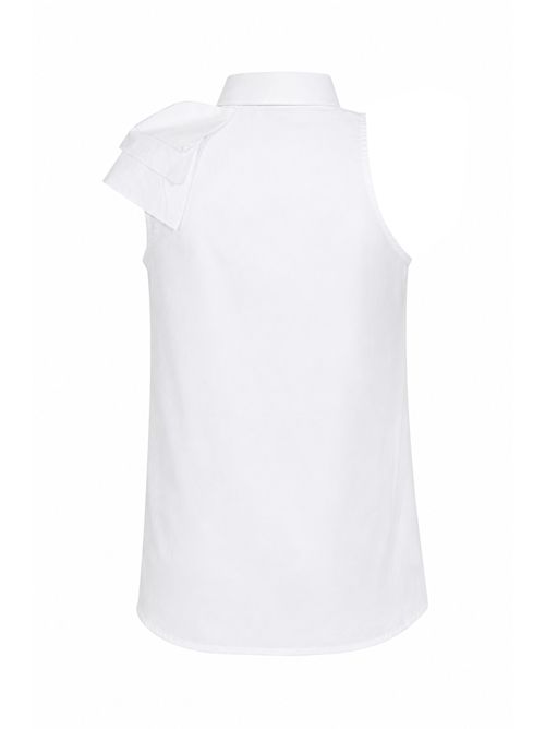 Camicia smanicata in popeline con rouches Alpha Studio | AD-6462L2000